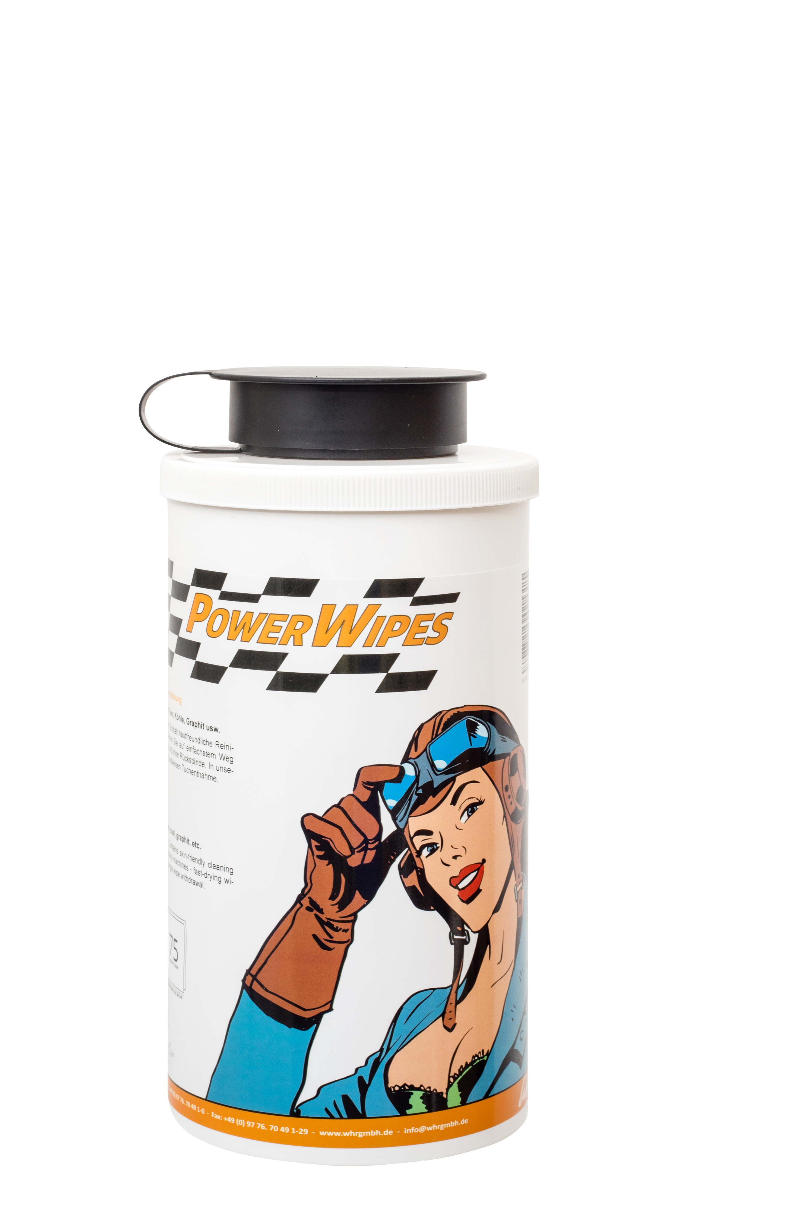 PowerWipes Handreinigungstücher für Industrie 75 Blatt weißes Vlies (1 Dose)