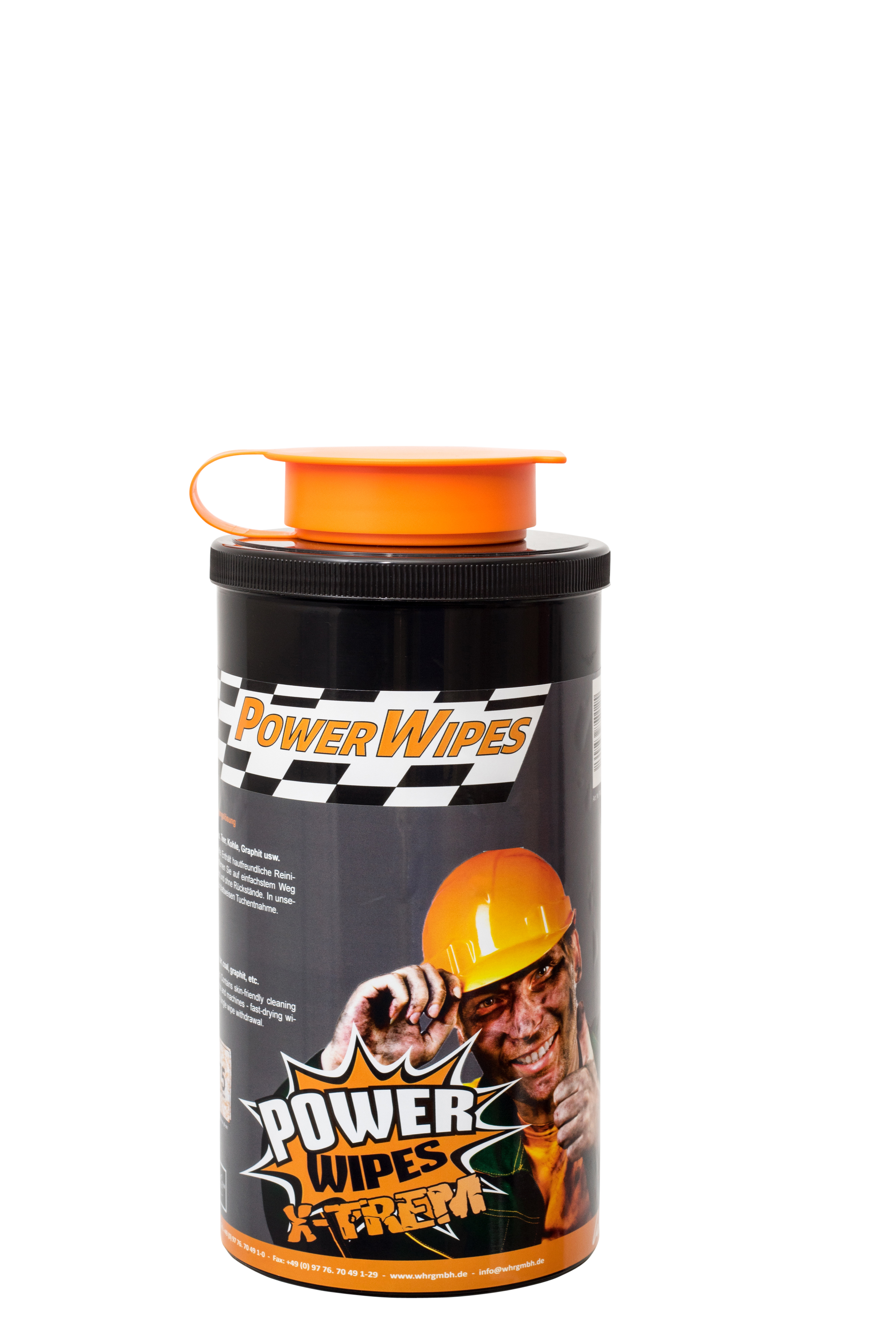 PowerWipes Xtrem Handreinigungstücher für Industrie 75 Blatt oranges Vlies