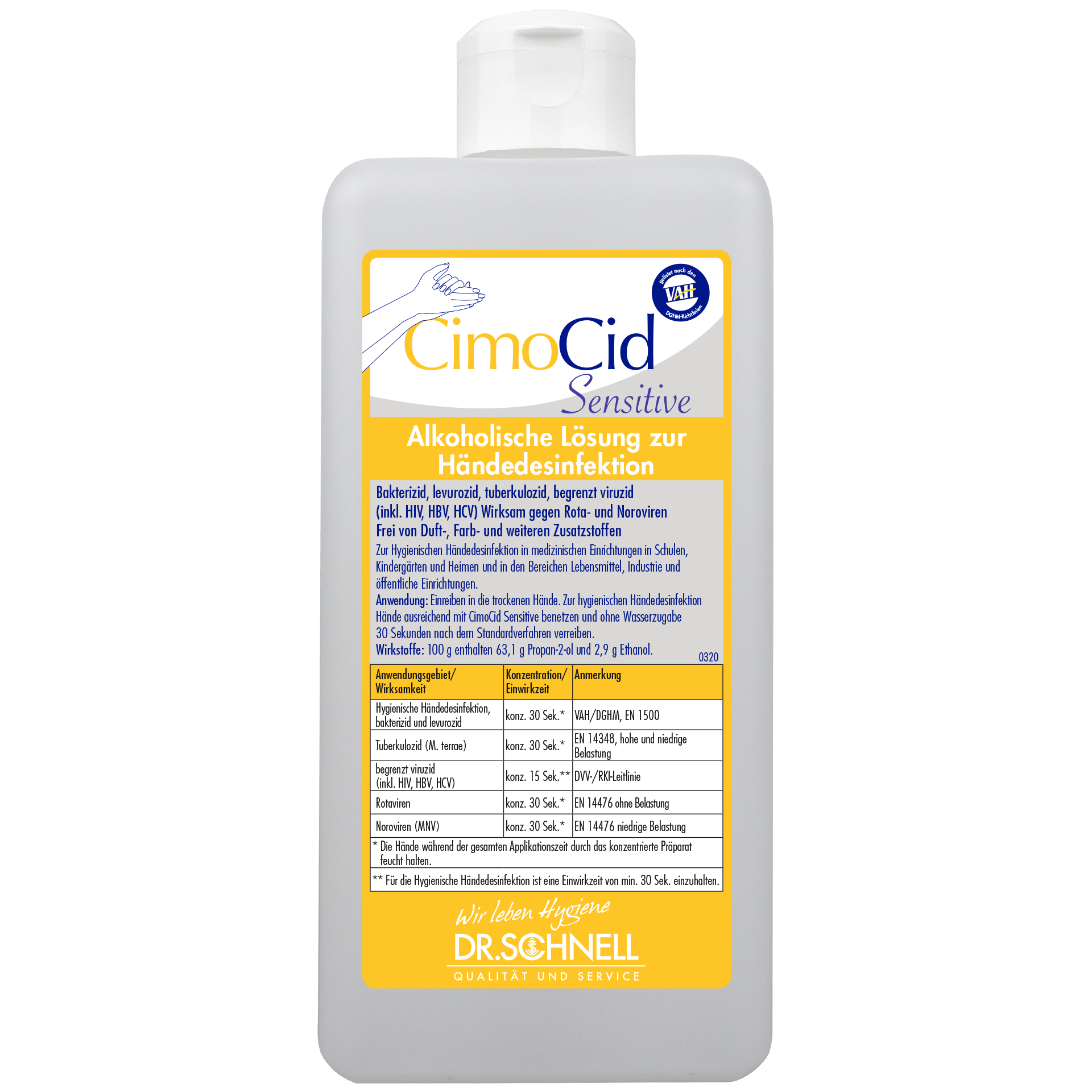 CIMOCID sensitiv 10 x 500 ml